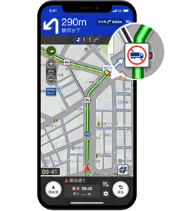 apaトラック専用カーナビアプリ「トラックカーナビ by NAVITIME） 写真イメージ