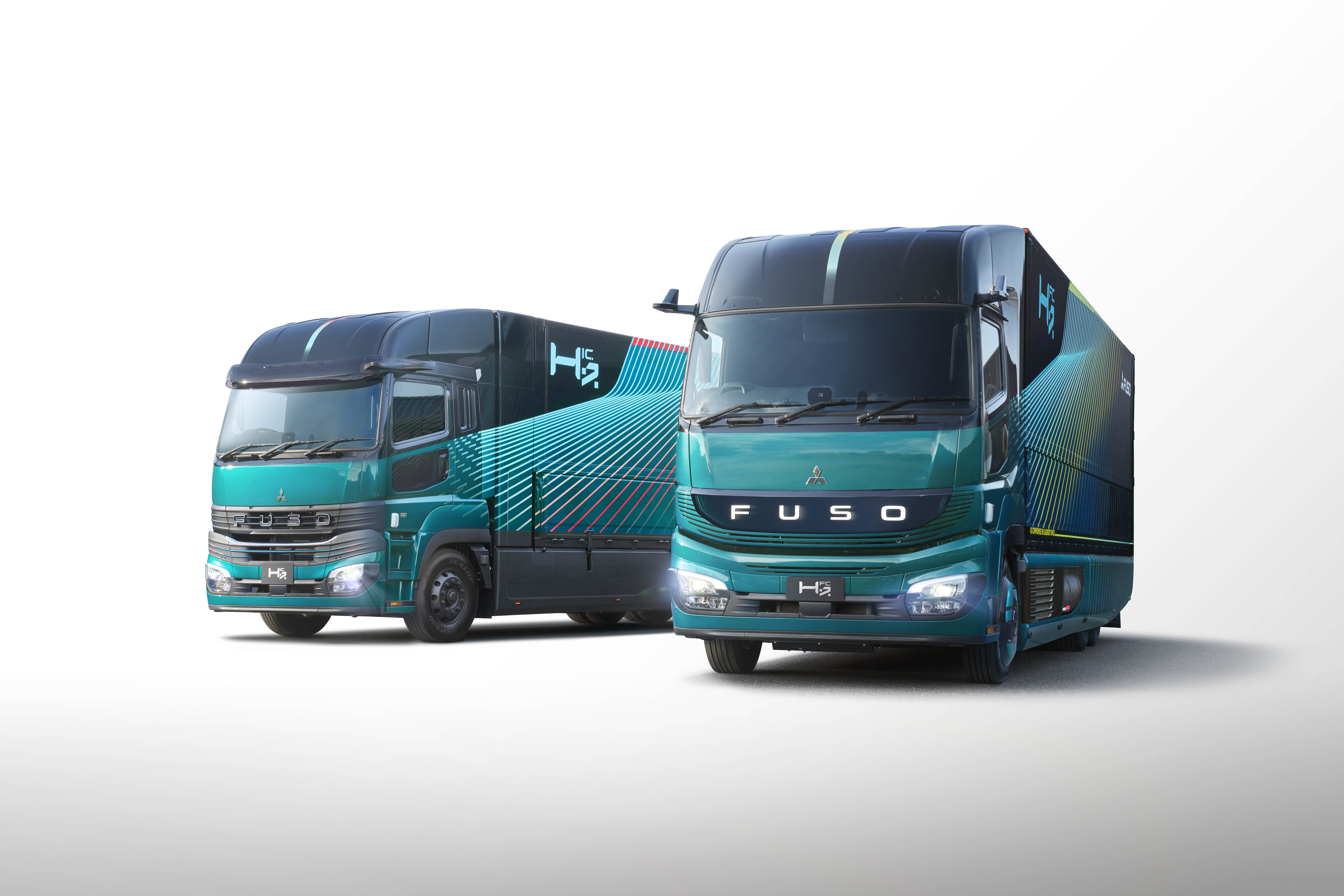 Two trucks side by side