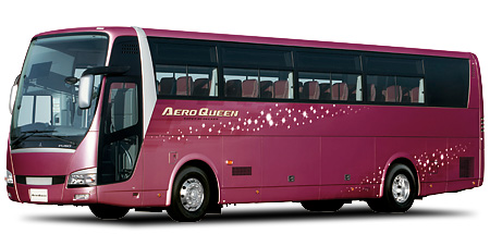 大型観光バス　新型「エアロクィーン」（撮影用特別仕様車）